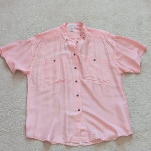 Compagnie Internationale Express Vintage Silk Button Down Shirt Size S
